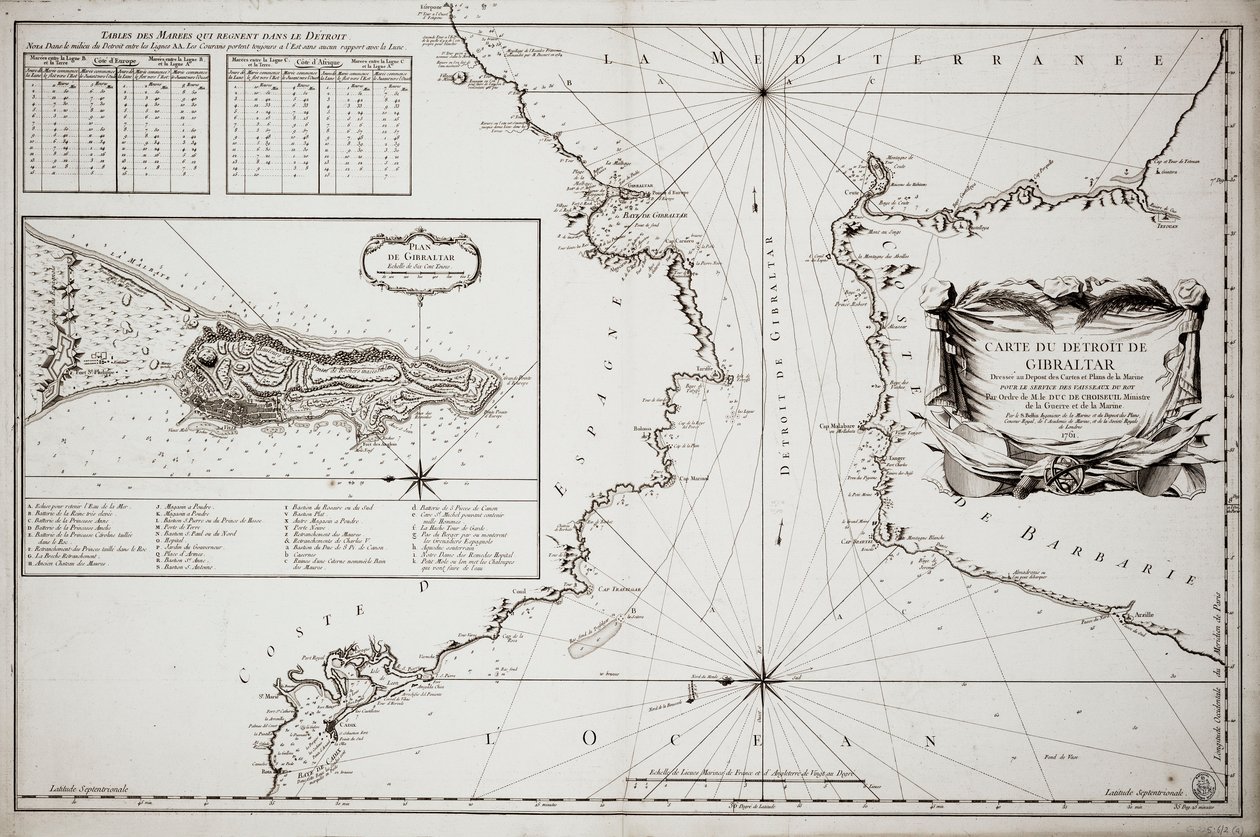 ジブラルタル海図 作： ジャック・ニコラス・ベリン