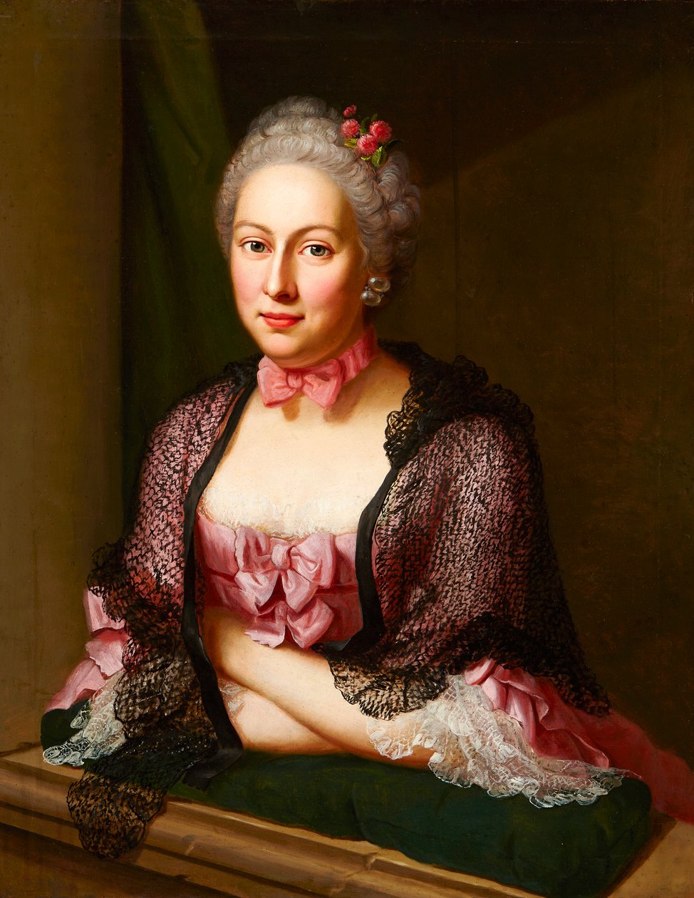 エマニュエル・ハンドマン《エリザベート・ツァルナーの肖像》1763年 作： ヤコブ・エマヌエル・ハンドマン