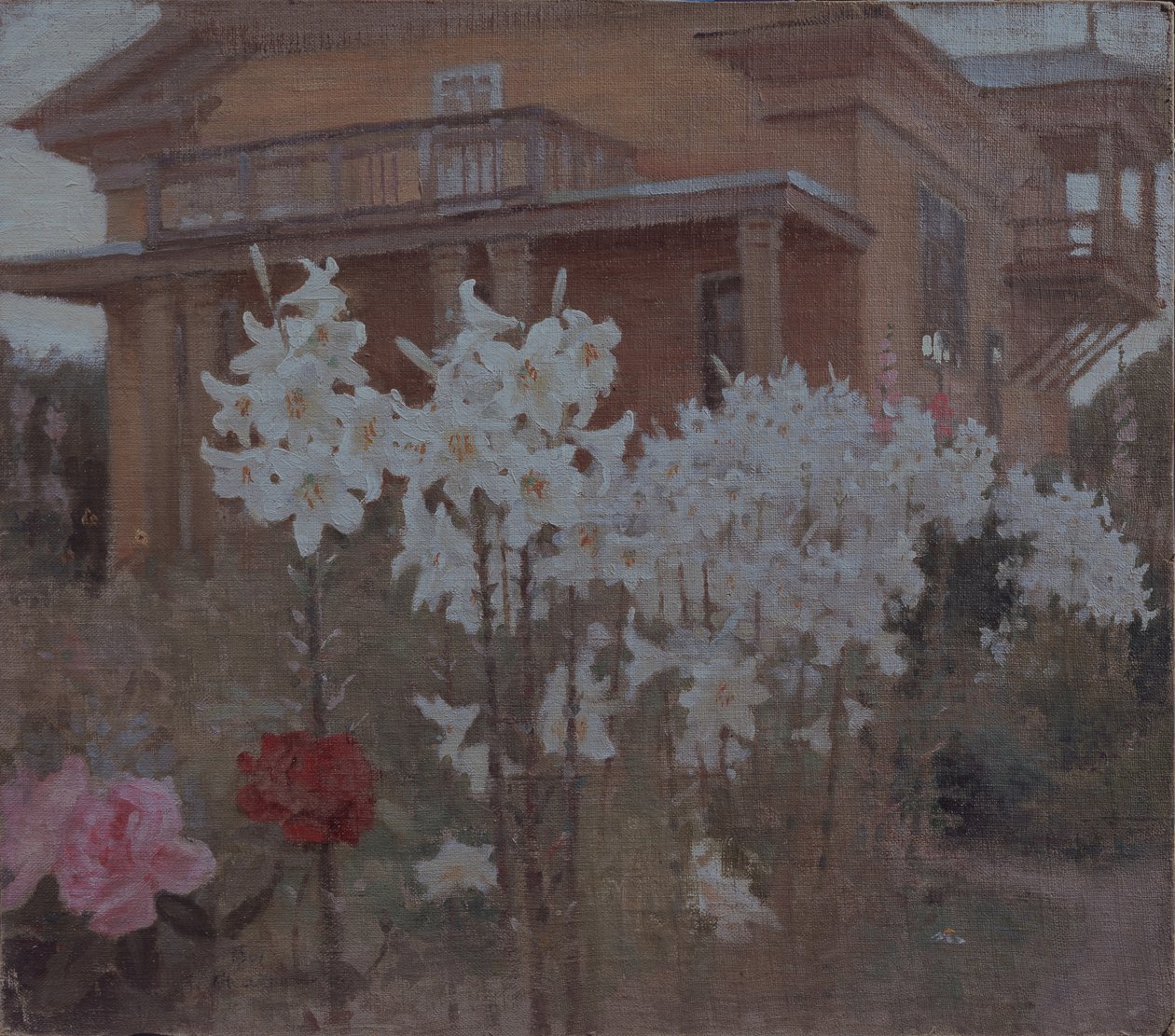 ユリの夕べ、1901 年 作： Jakov Jakovlevich Kalinichenko
