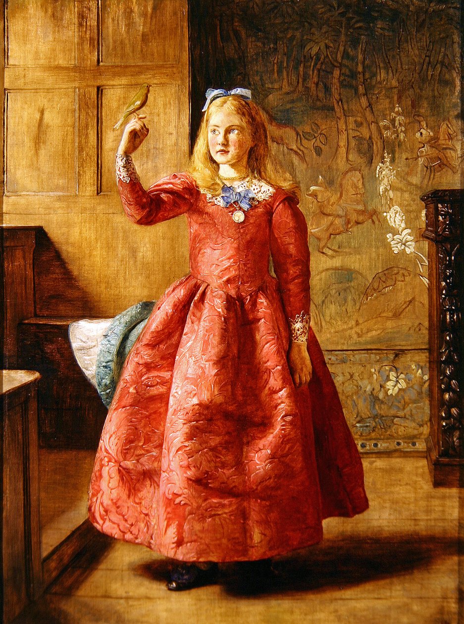 リンネットの少女、1865年 作： ジェームズ・アーチャー
