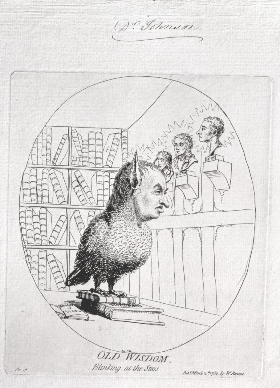 Old Wisdom：Blinking at the Stars、1782年に公開 作： ジェームズ・ギルレイ