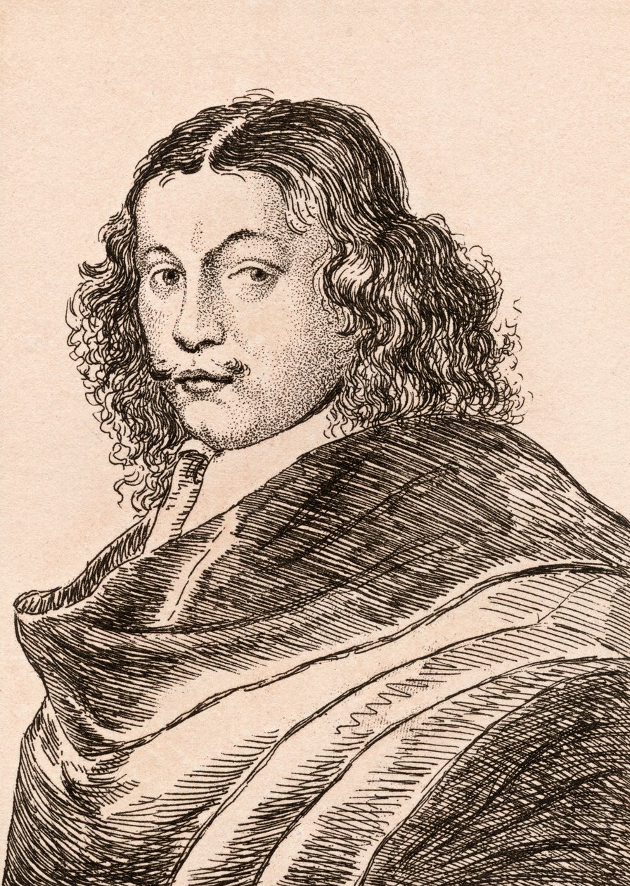 Frans van Mieris the Elder、1875年にロンドンで出版された「本格的なオリジナルからの有名な画家の肖像75枚」のイラスト 作： ジェームズ・ガーティン