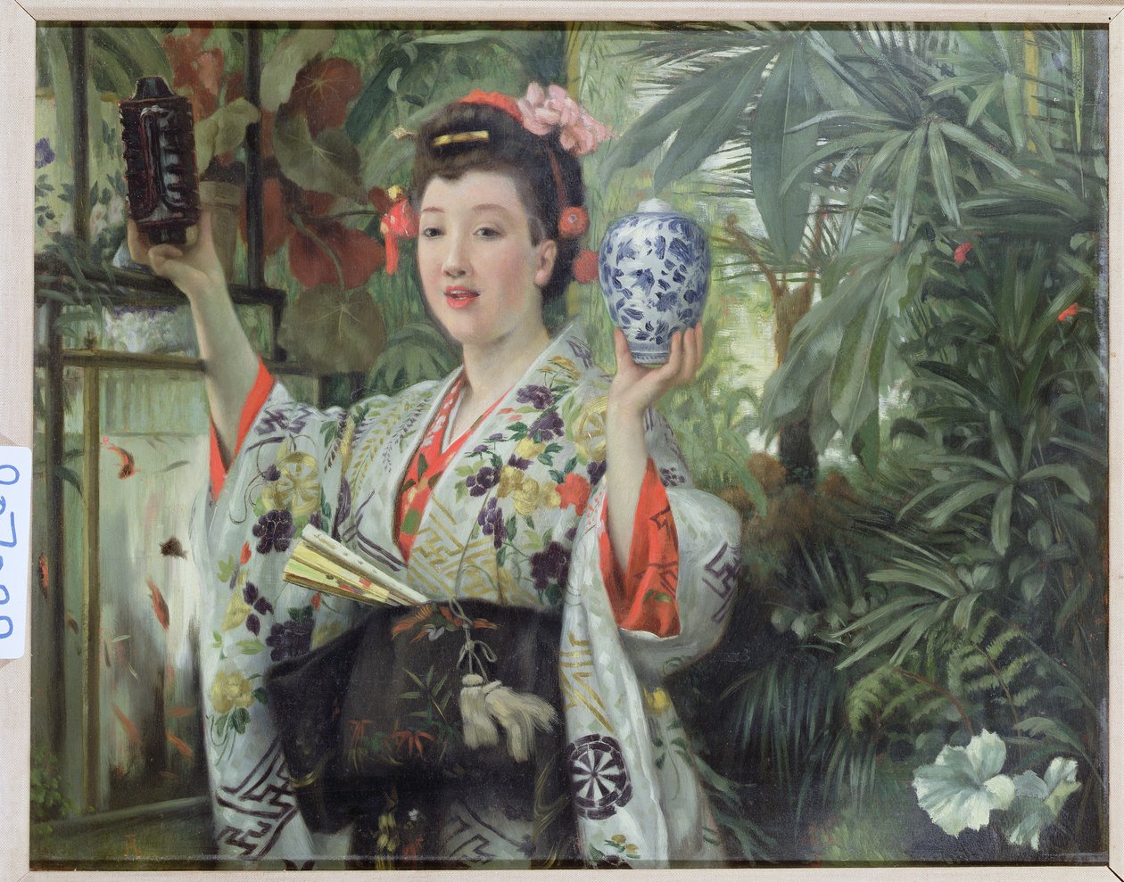 日本の花瓶、1870年頃 作： ジェームズ・ジャック・ジョセフ・ティソ