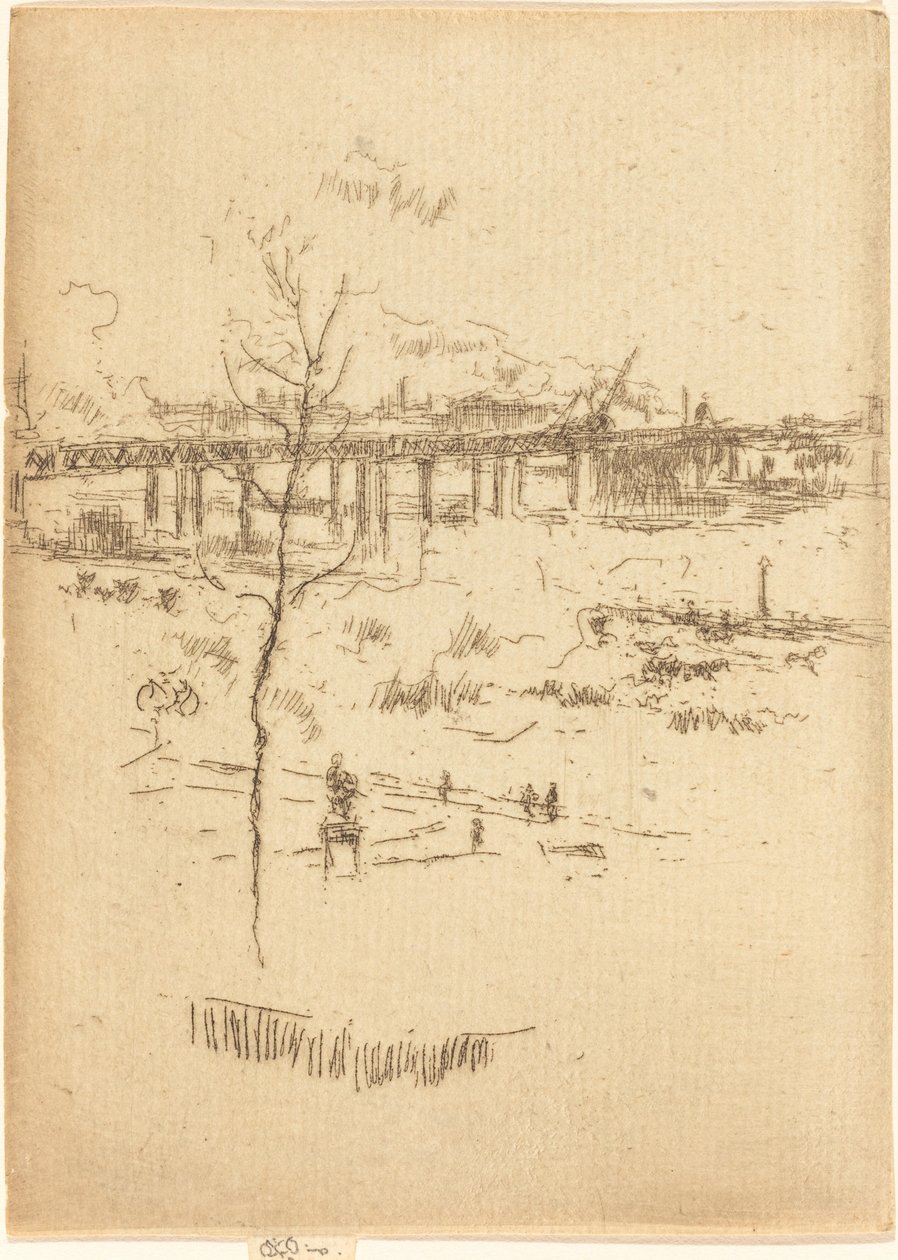 チャリング・クロス鉄道橋、1887年頃。 作： ジェームズ・アボット・マクニール・ウィスラー