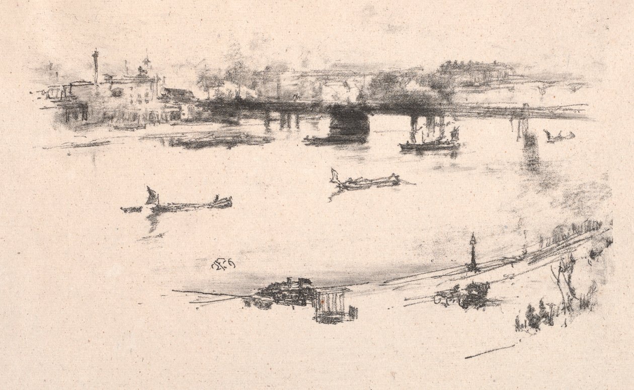 チャリングクロス鉄道橋、1896年。 作： ジェームズ・アボット・マクニール・ウィスラー