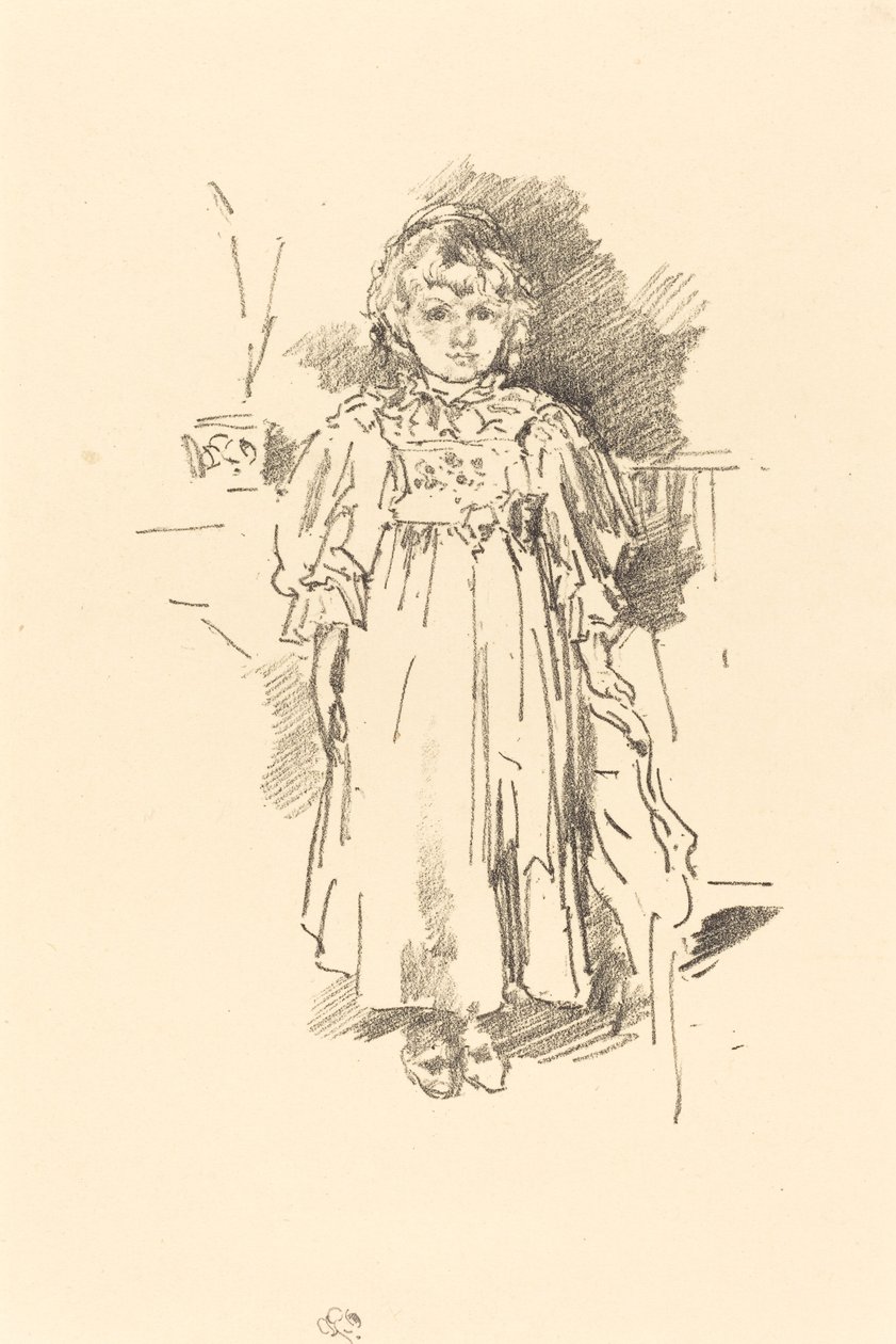 リトル・イヴリン、1896年。 作： ジェームズ・アボット・マクニール・ウィスラー