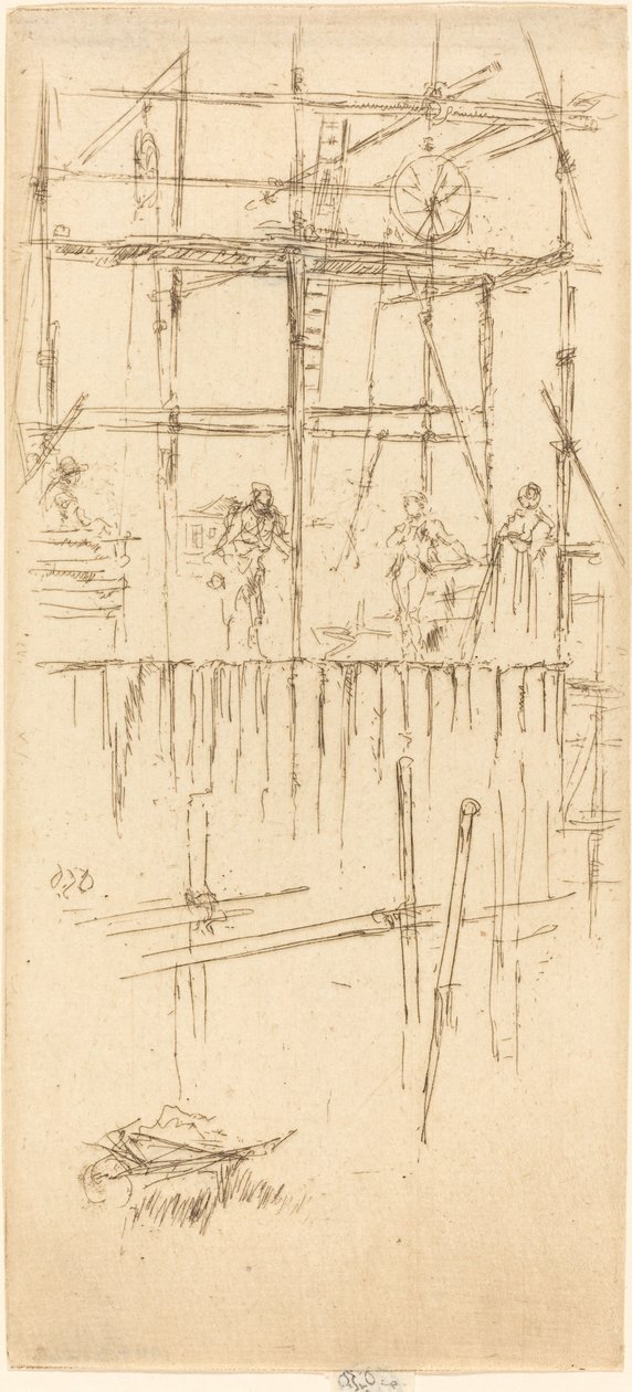 1887年頃のSavoy Scaffolding。 作： ジェームズ・アボット・マクニール・ウィスラー