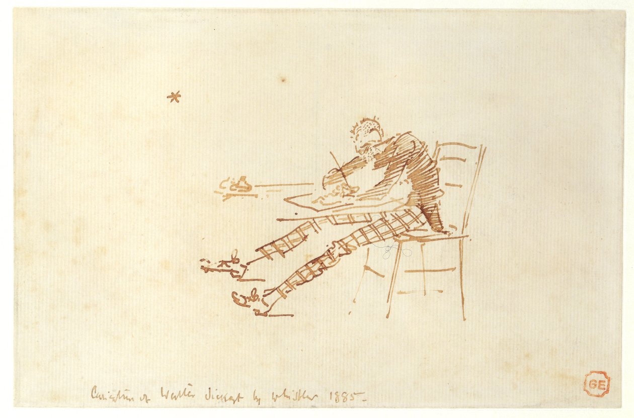 Walter Sickert（1860-1942）Sketching、1885 作： ジェームズ・アボット・マクニール・ウィスラー