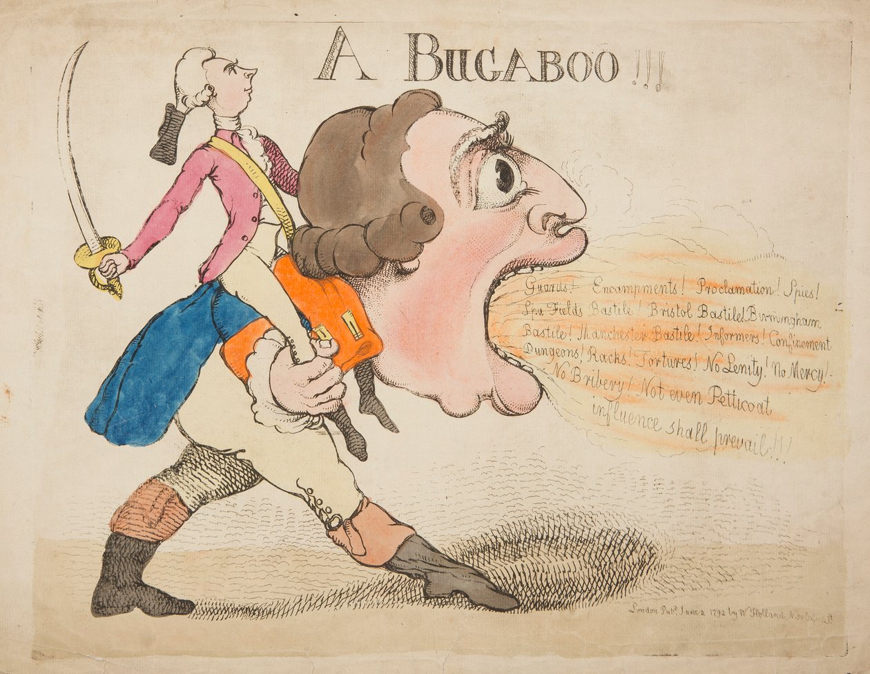 バガブー!!! 1792年（カラー彫刻） 作： ジェームズ・ギルレイ