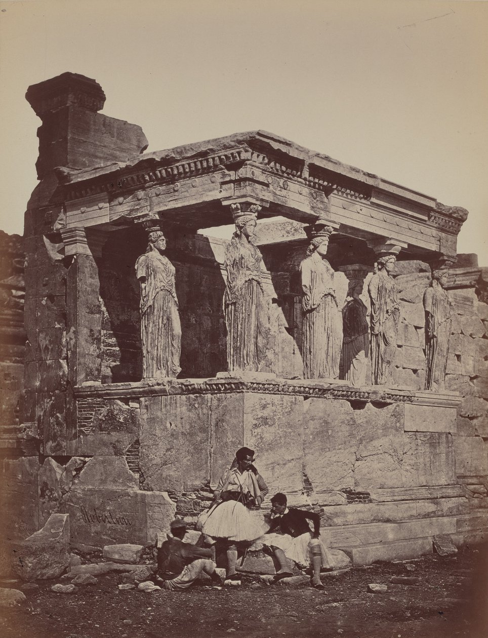 エレクテウムのカリアティッド（1857年）（写真 作： ジェームス・ロバートソン