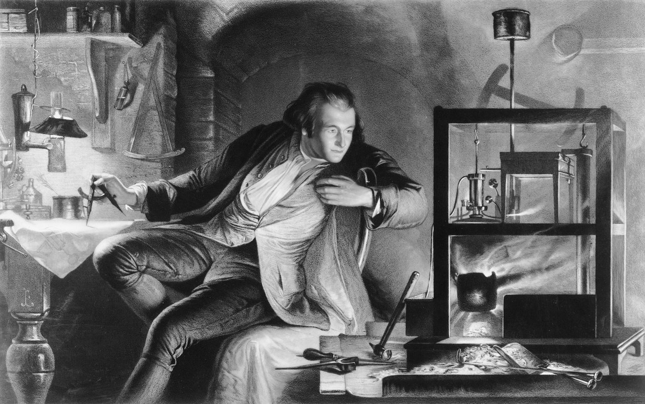 若き日のジェームズ・ワット（1769年頃 作： ジェームズスコット