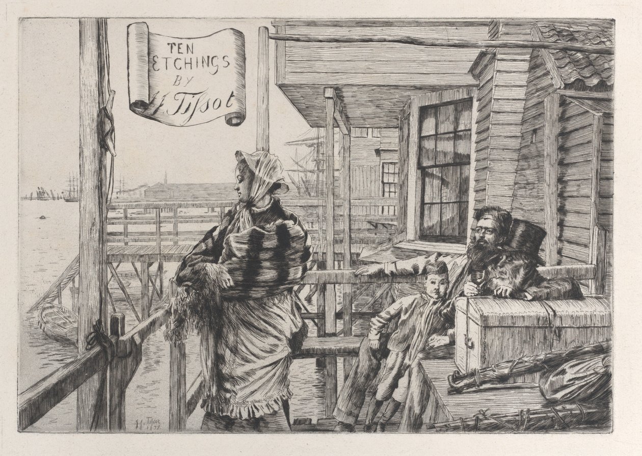 The Three Crows Inn、Gravesend、1877。 作： ジェームズ・ティソ