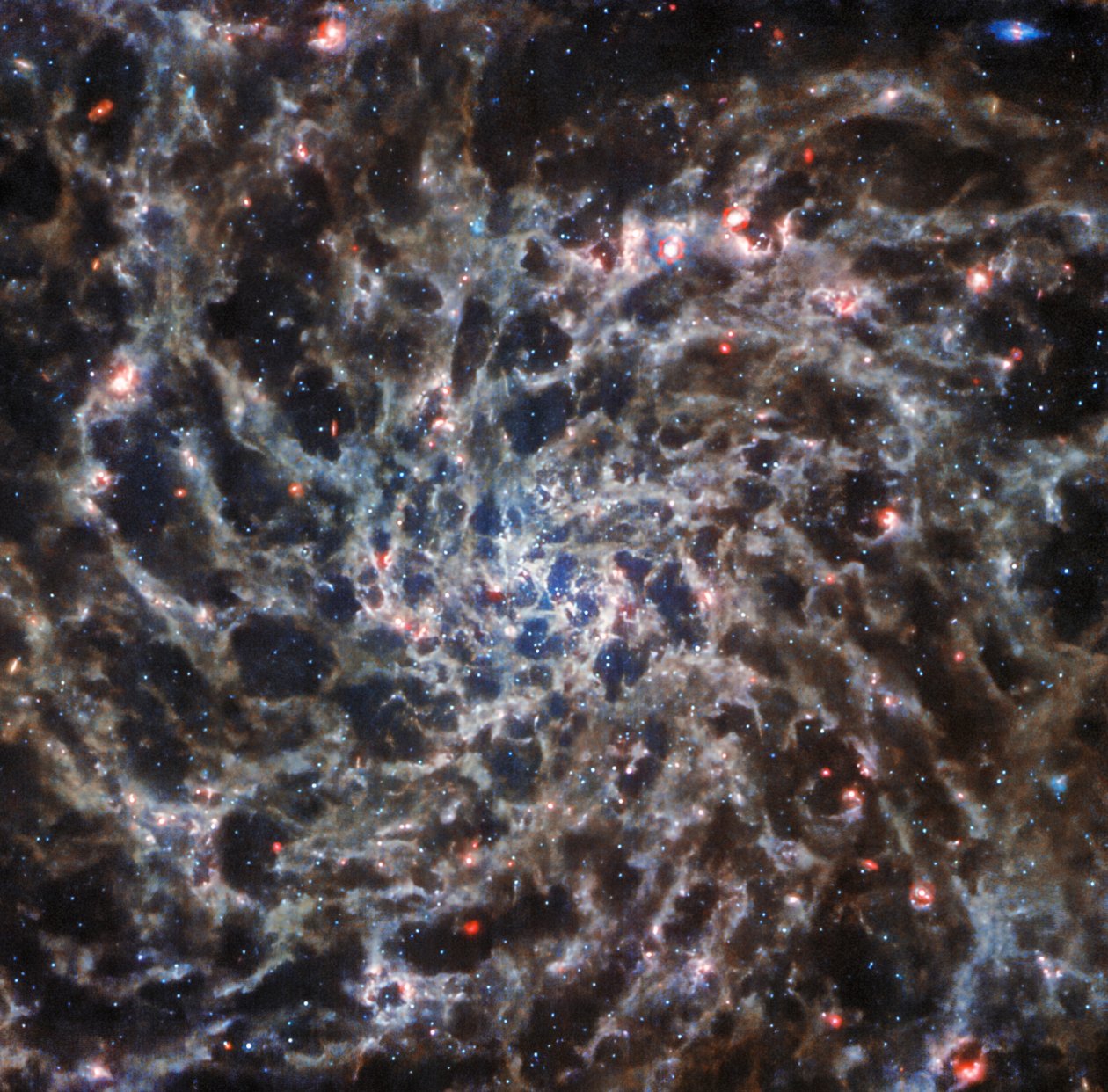 IC5332 作： ジェイムズウェッブ宇宙望遠鏡（NASA）