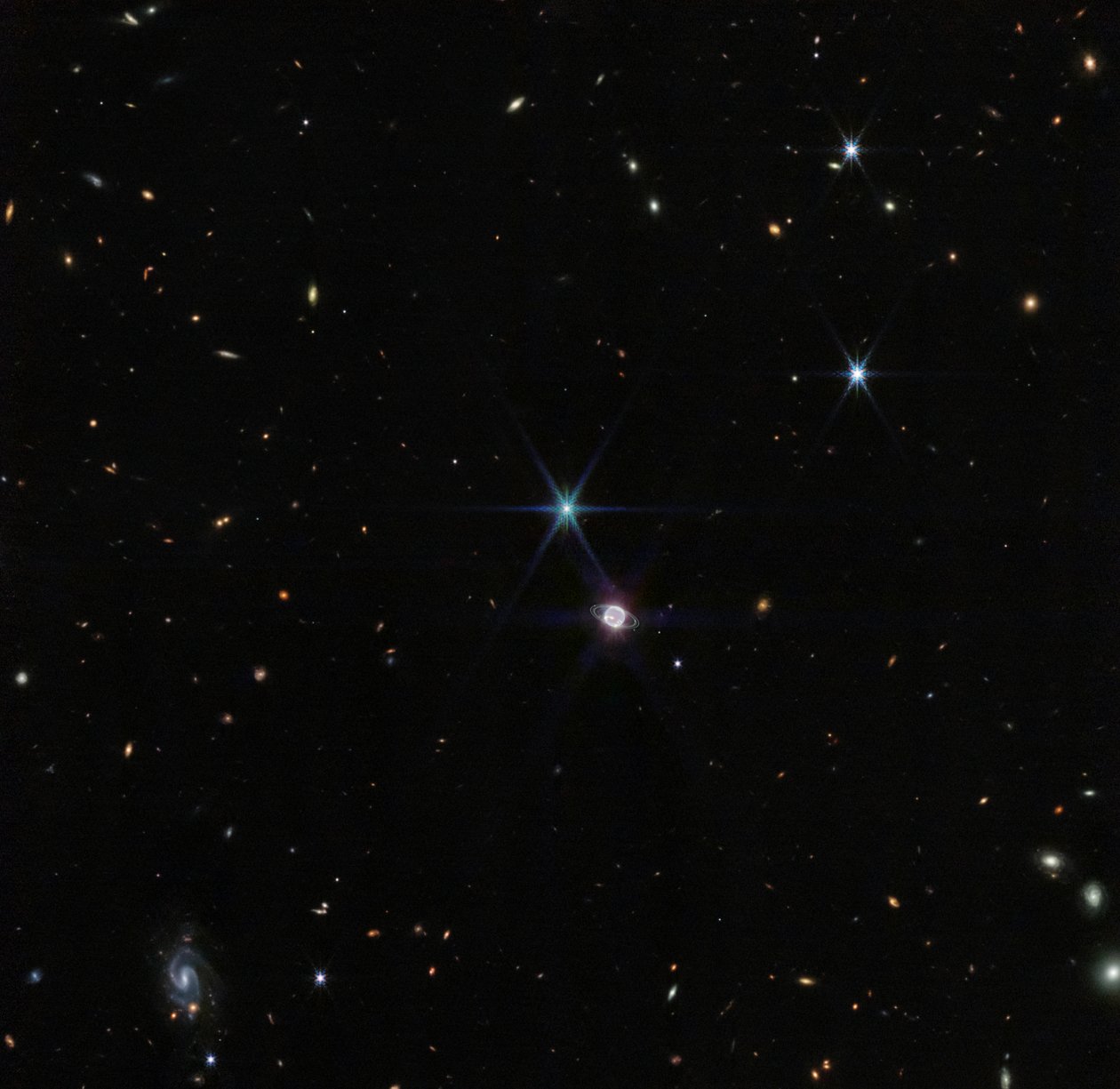 海王星広視野（NIRCam） 作： ジェイムズウェッブ宇宙望遠鏡（NASA）