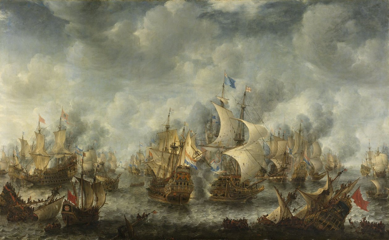 テルハイドの戦い、1653-66 作： ヤン・アブラハムズ。ビール料金