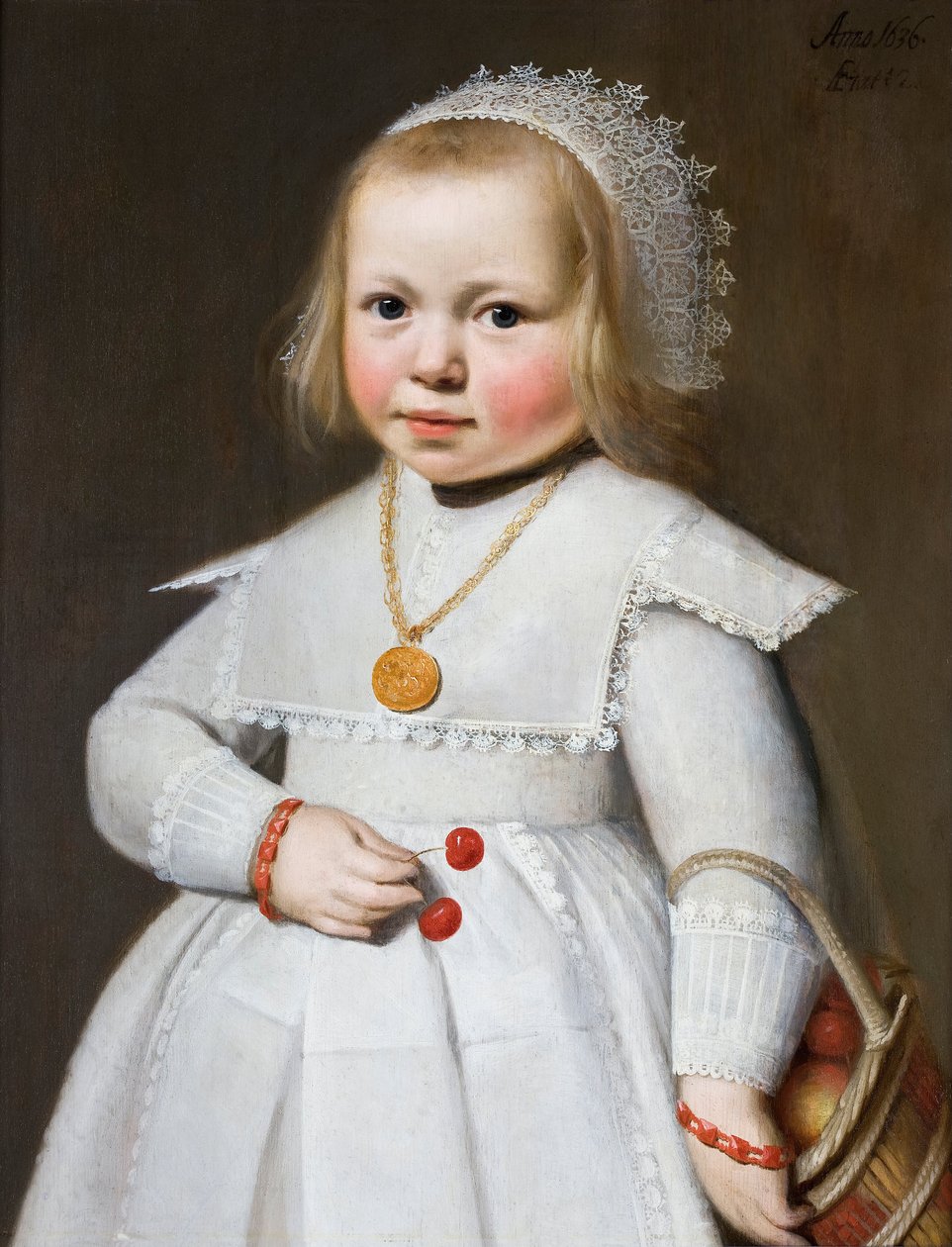 2歳の少女の肖像画 作： ヤン・コルネリス・ファン・ローネン