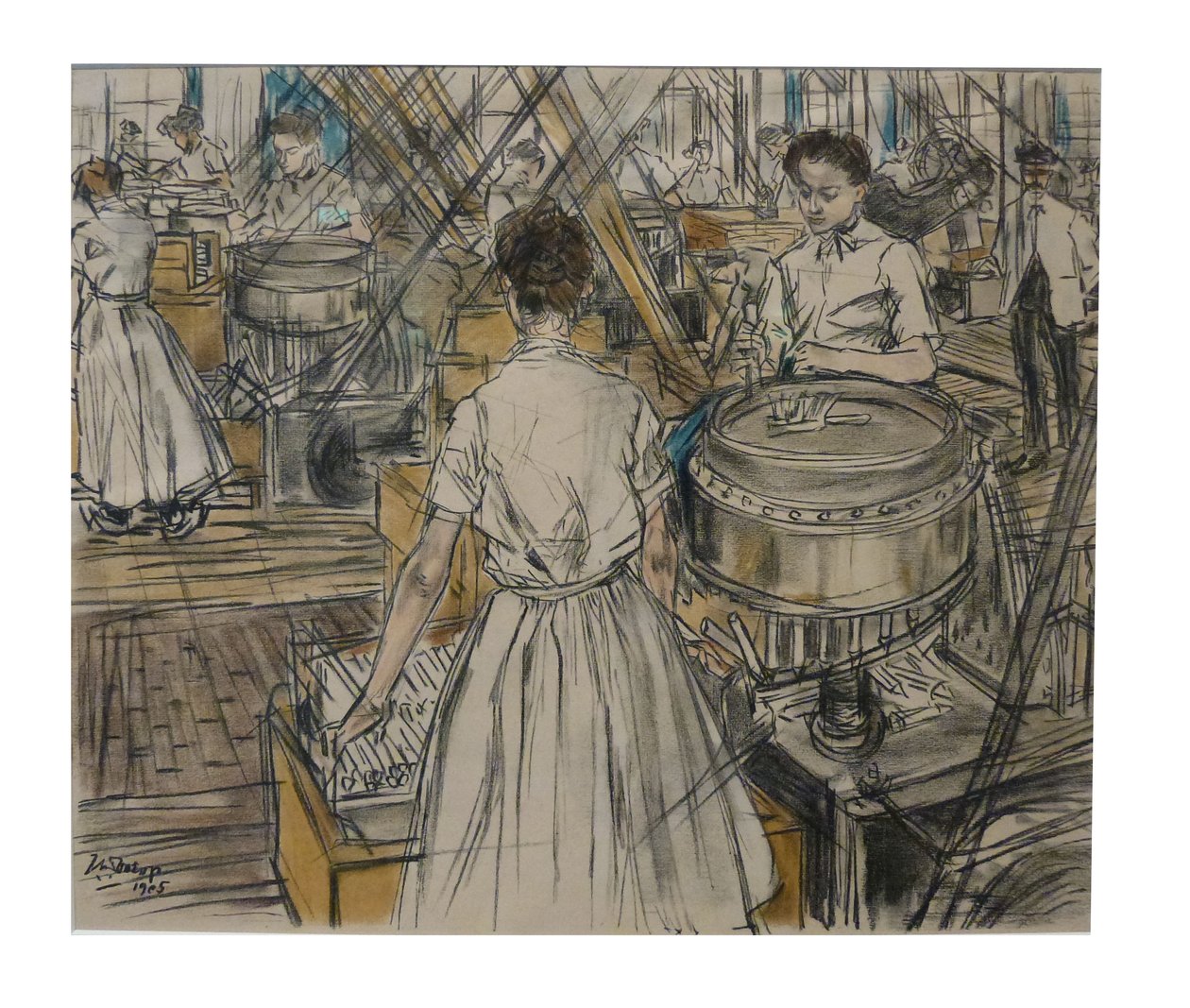 ろうそくの製造について作られた12個のlithos TooropのRogneerkamer 1個 作： ヤン・トゥーロップ