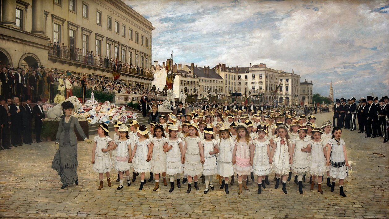 1878年の学校の行列 作： ヤン・フラン・ヴェルハス