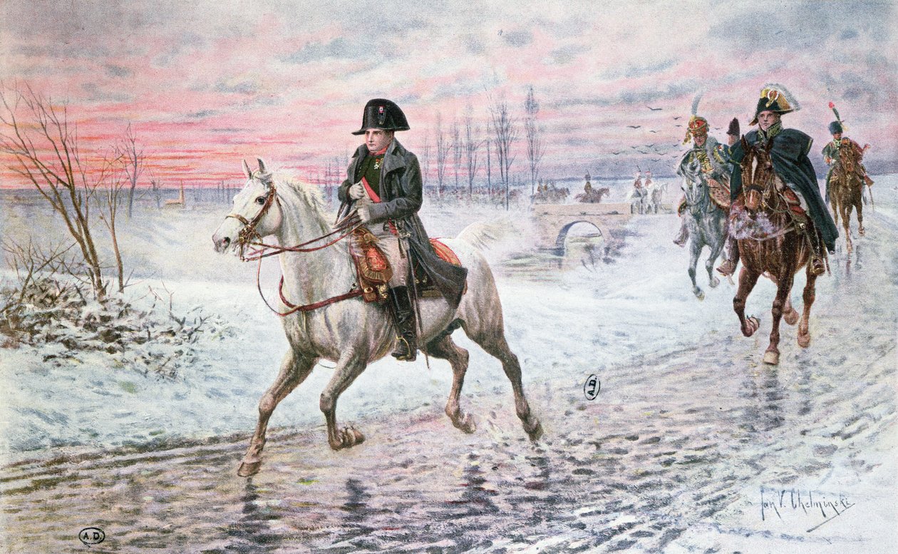 1812年にモスクワから撤退したナポレオン 作： ヤン・ファン・チェルミンスキー