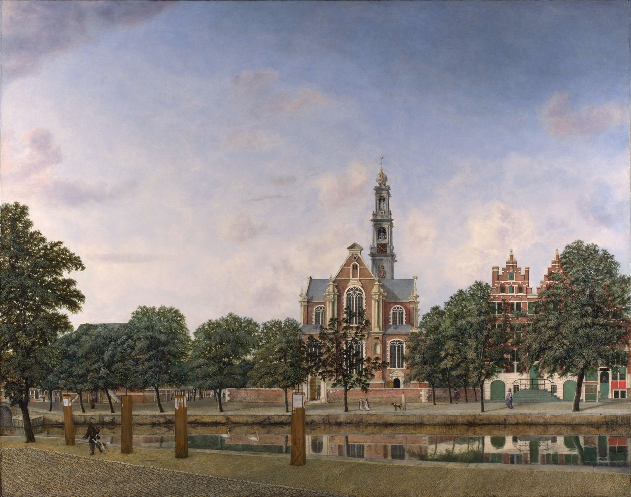 アムステルダムのWesterkerk（1660年頃）の眺め 作： ヤン・ファン・デル・ハイデン