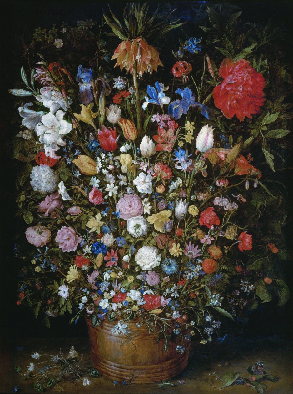 木の器に入った花 作： ヤン・ブリューゲル長老