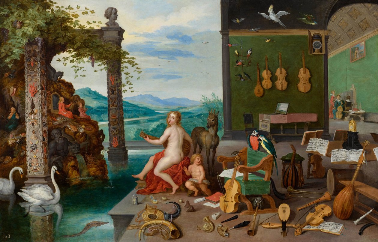 聴覚の寓意 作： Jan Brueghel the Younger