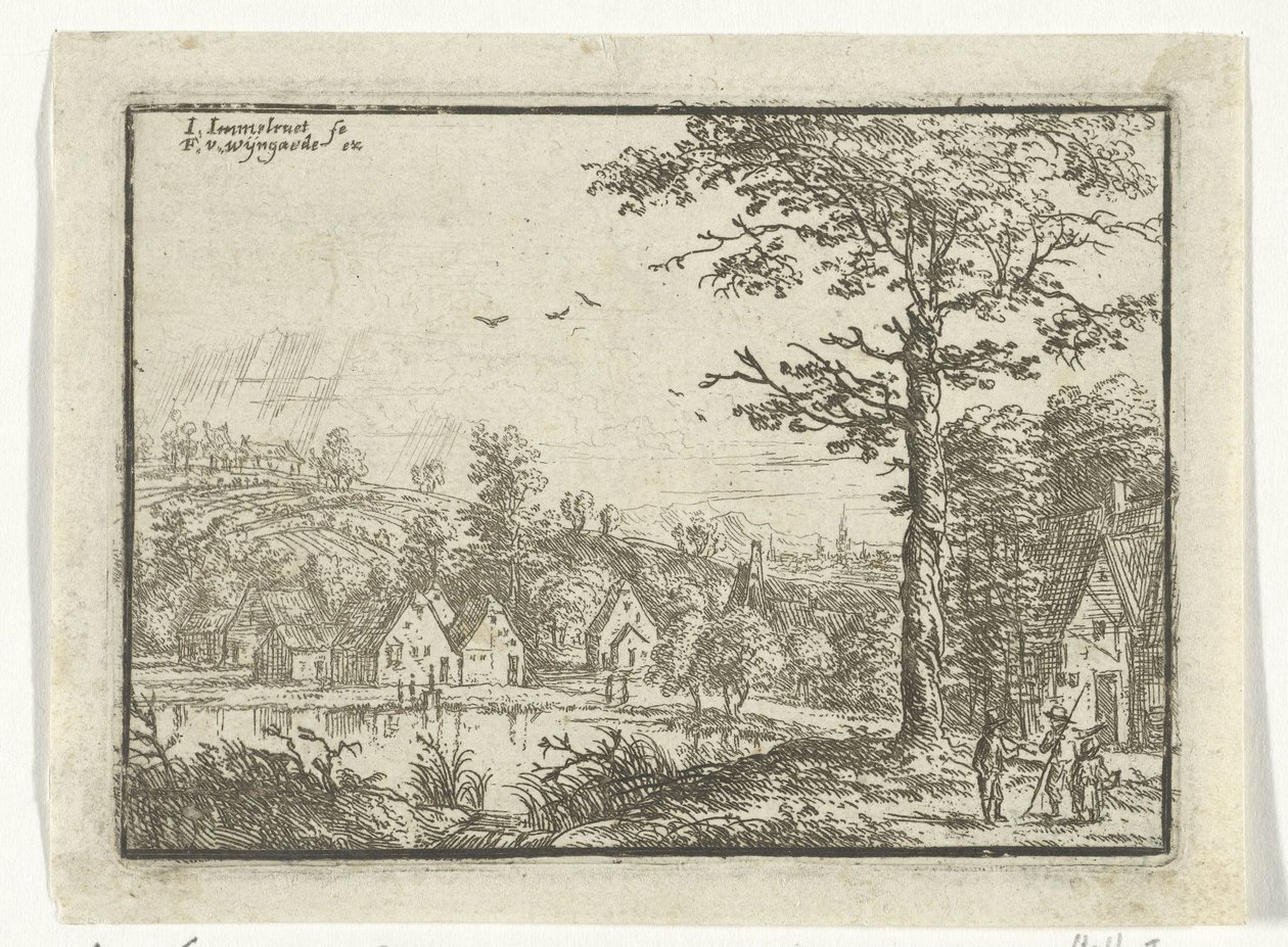 湖畔の家々 作： Jan Carel Immenraet