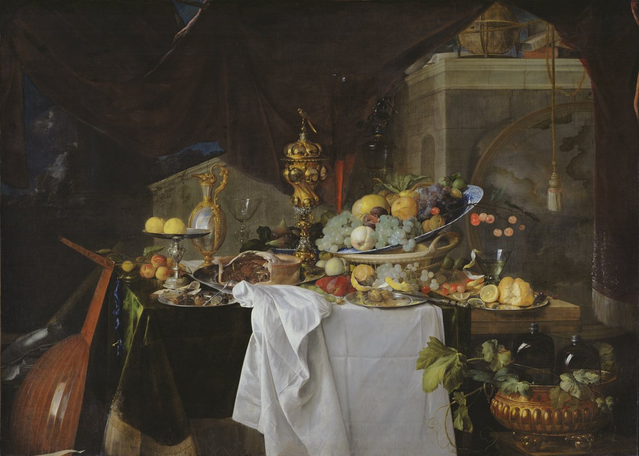 静物、1640 作： ヤン・ダビッツ・デ・ヘム