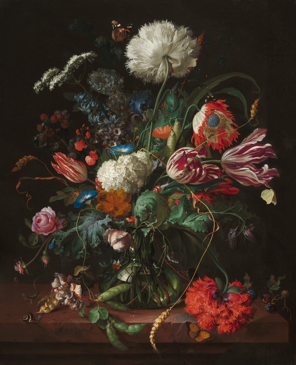 花瓶の花 作： ヤン・ダビッツ・デ・ヘム