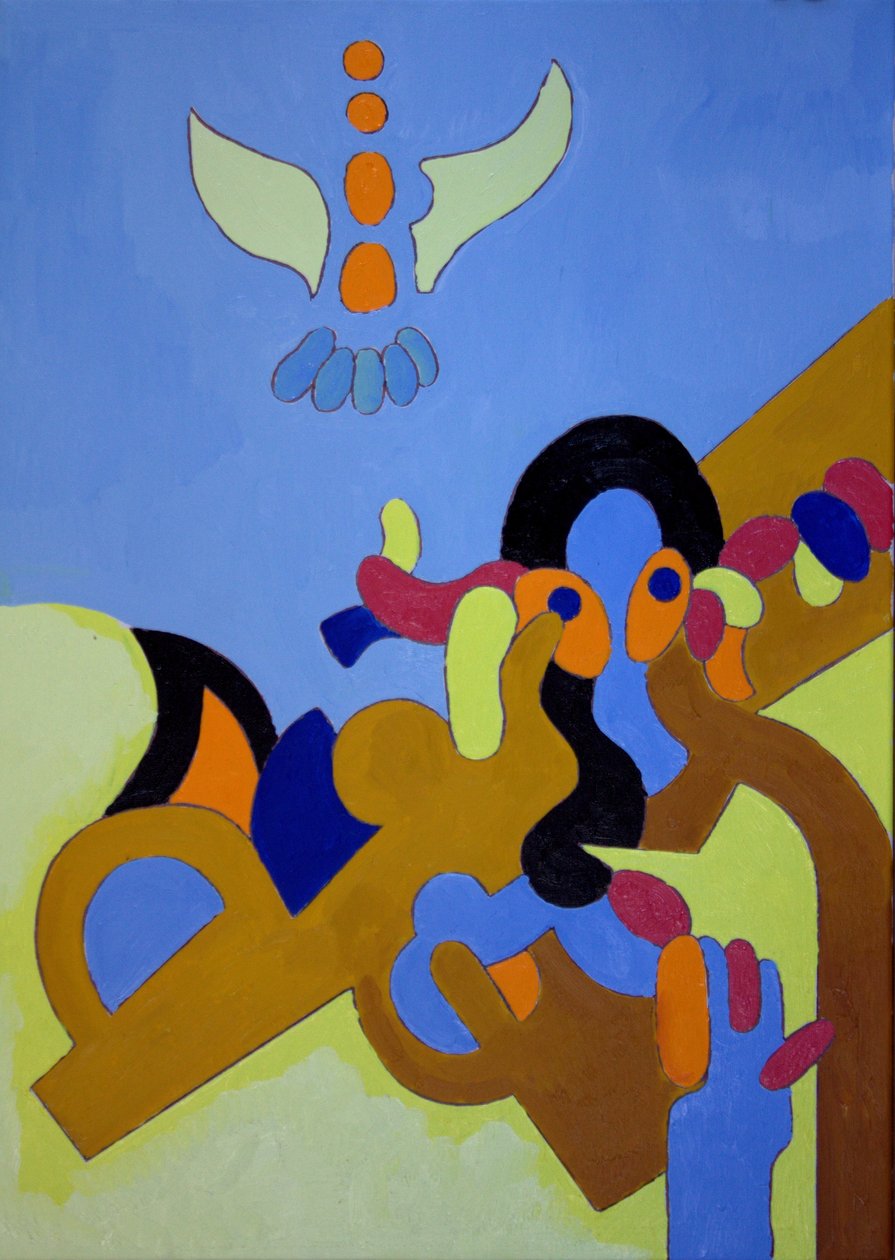 神童子、2009年（キャンバスに油彩） 作： Jan Groneberg