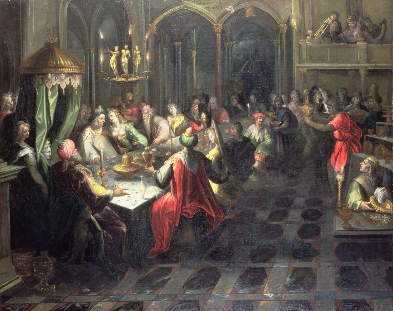 Belshazzars Feast、1600年頃 作： ヤン・ハーメンシュ。お母さん