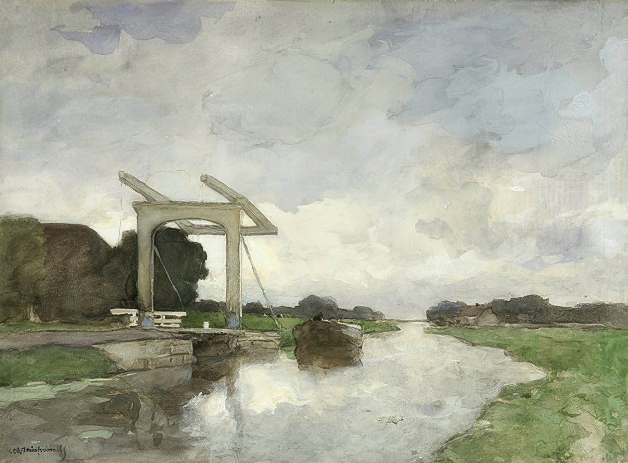北のツークブリュッケ。ええと1890 作： Jan Hendrik Weissenbruch