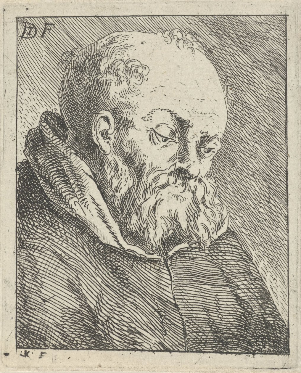 僧侶の肖像 作： Jan Lauwryn Krafft（I）