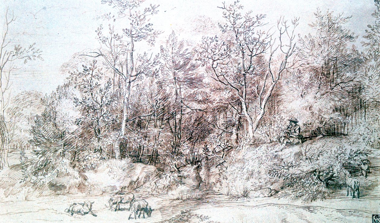 フルート奏者のいる風景、c1627-1674 作： ヤン・リーベンス