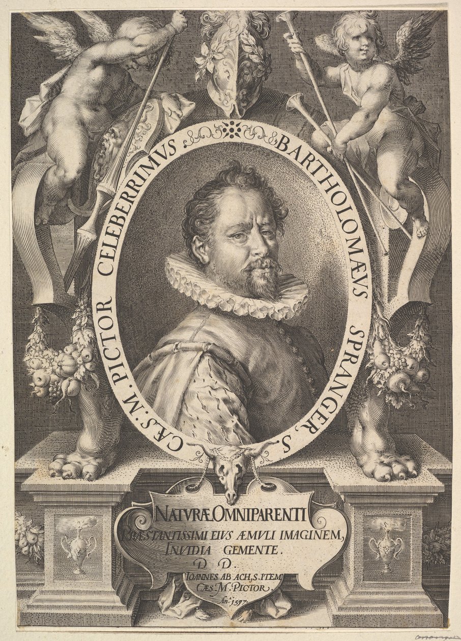 Bartholomeus Spranger の肖像、カリフォルニア州。 1616年。 作： ヤン・ミュラー