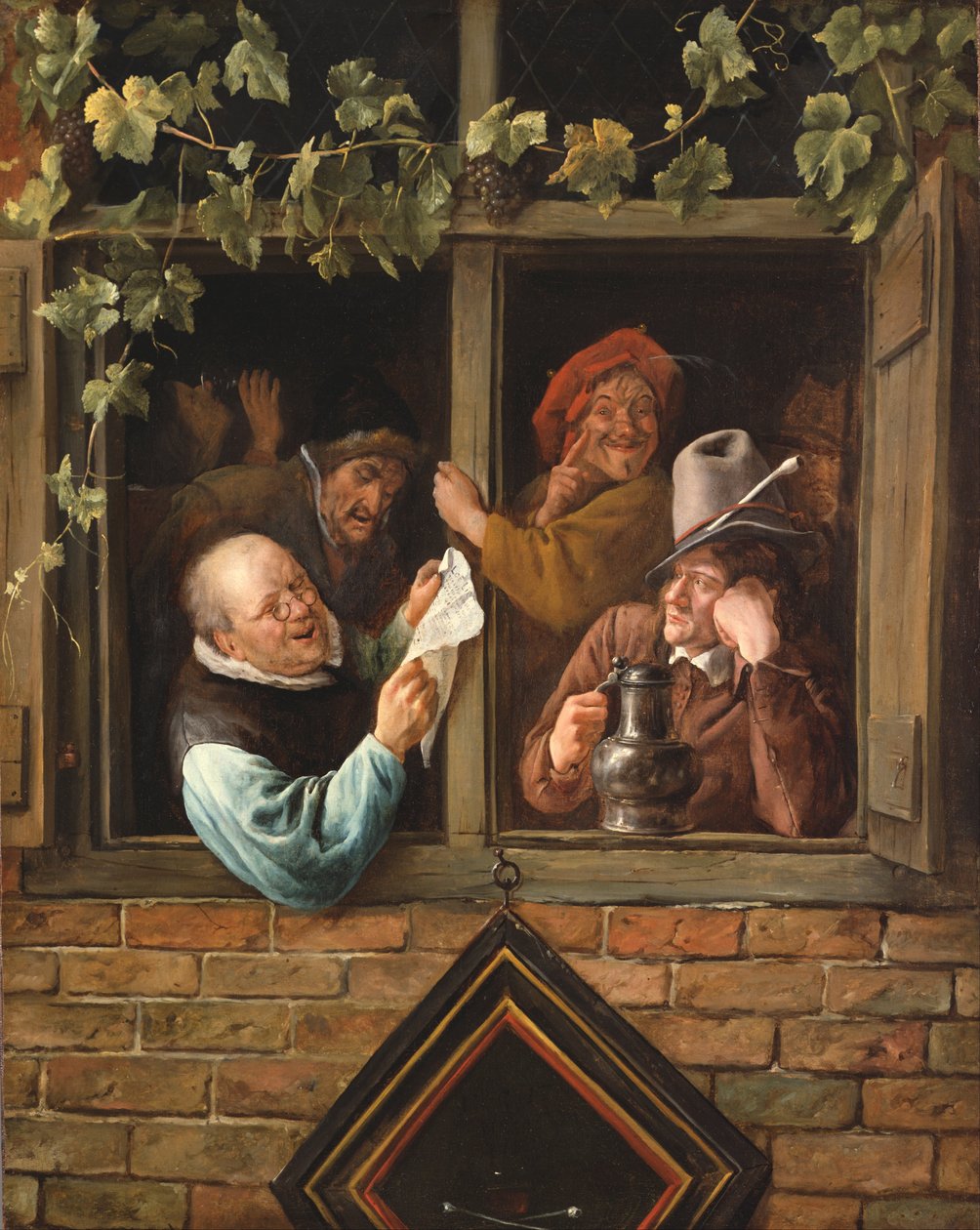 窓際の修辞学者 作： Jan Steen