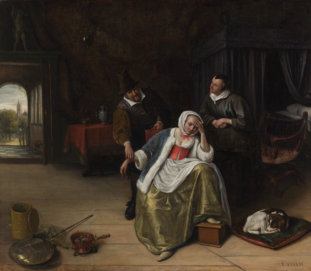 ラブシック・メイデン 1660年頃 作： Jan Steen