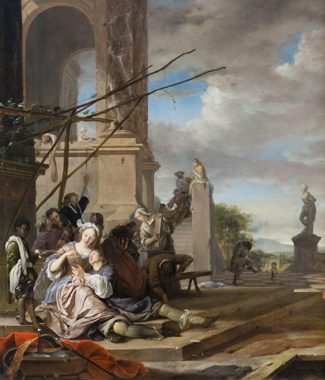 イタリアの中庭 1660-65年頃 油彩・カンヴァス 作： ヤン・ウィーニックス
