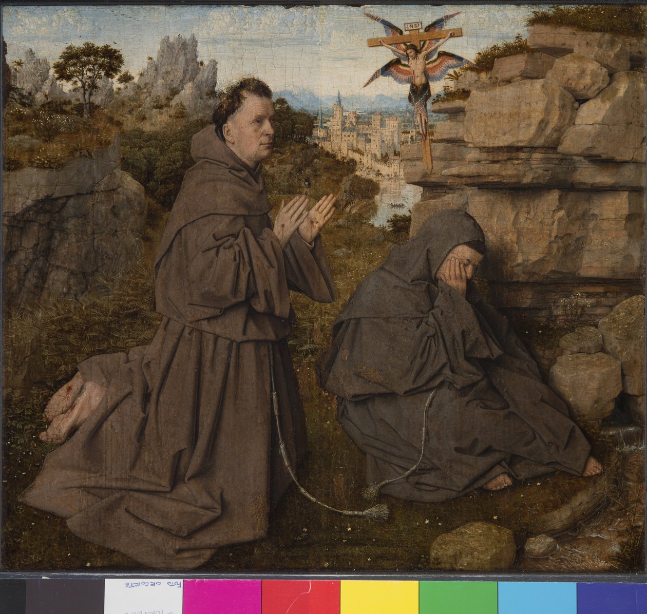 聖フランシスコの聖痕、c.1430-35 作： ヤン・ファン・エイク