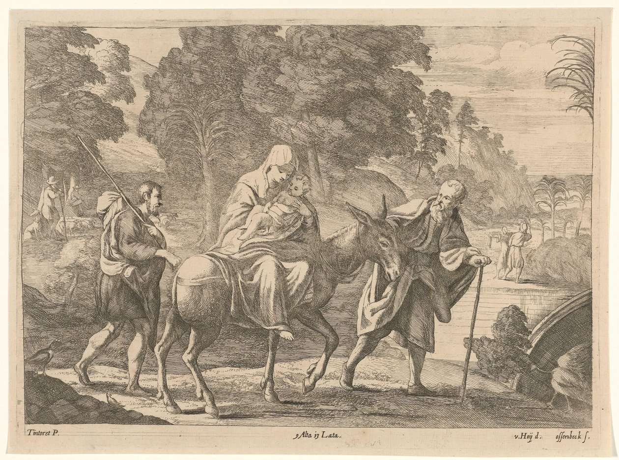 エジプトへのフライト 作： Jan van Ossenbeeck