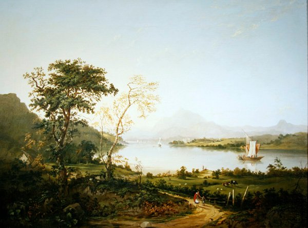 アーガイルシャー、Loch Awe（油彩・キャンバス） 作： ジェーン・ナスミス
