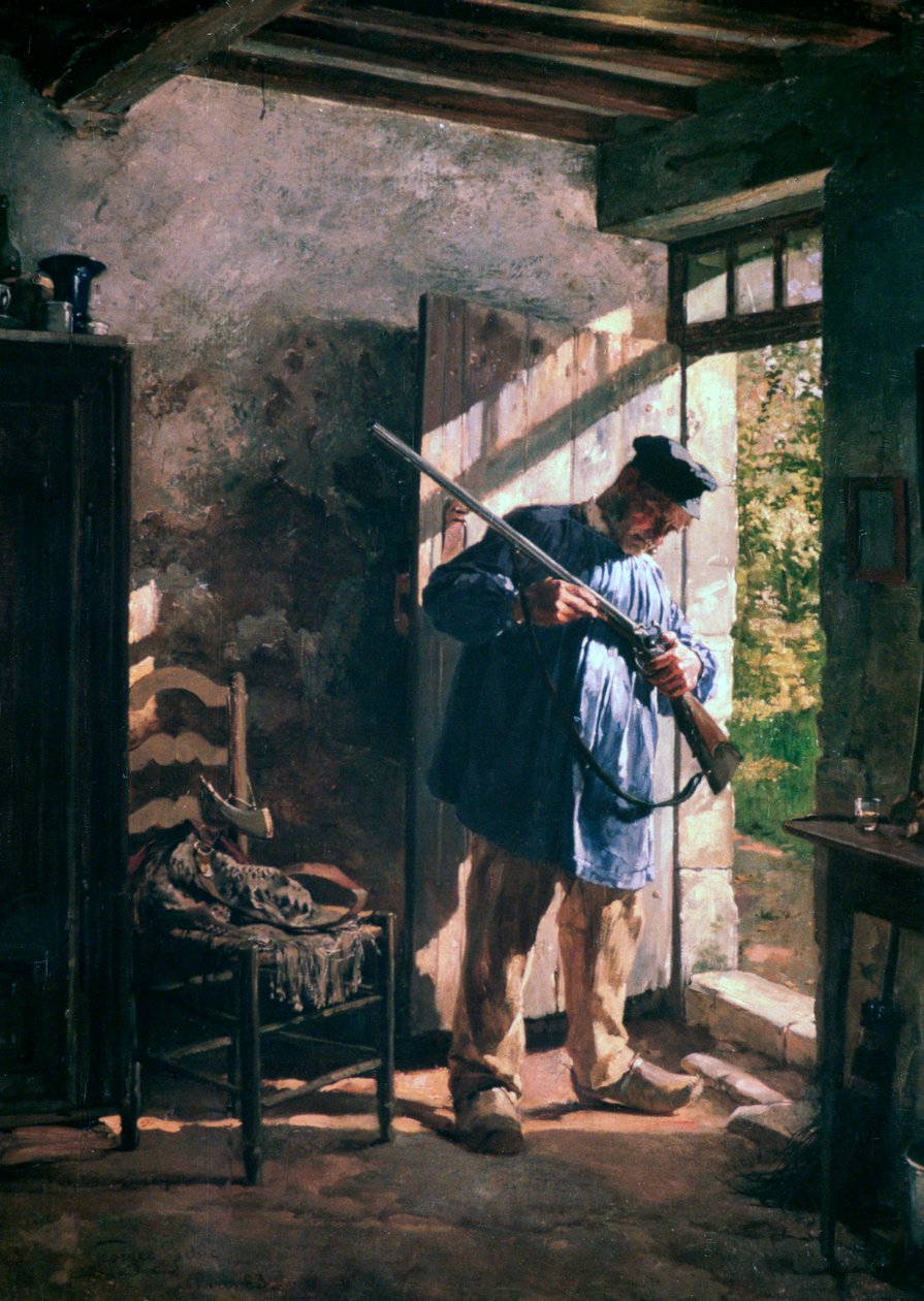 狩りの前、1883年 作： ヤネス・シュビッチ