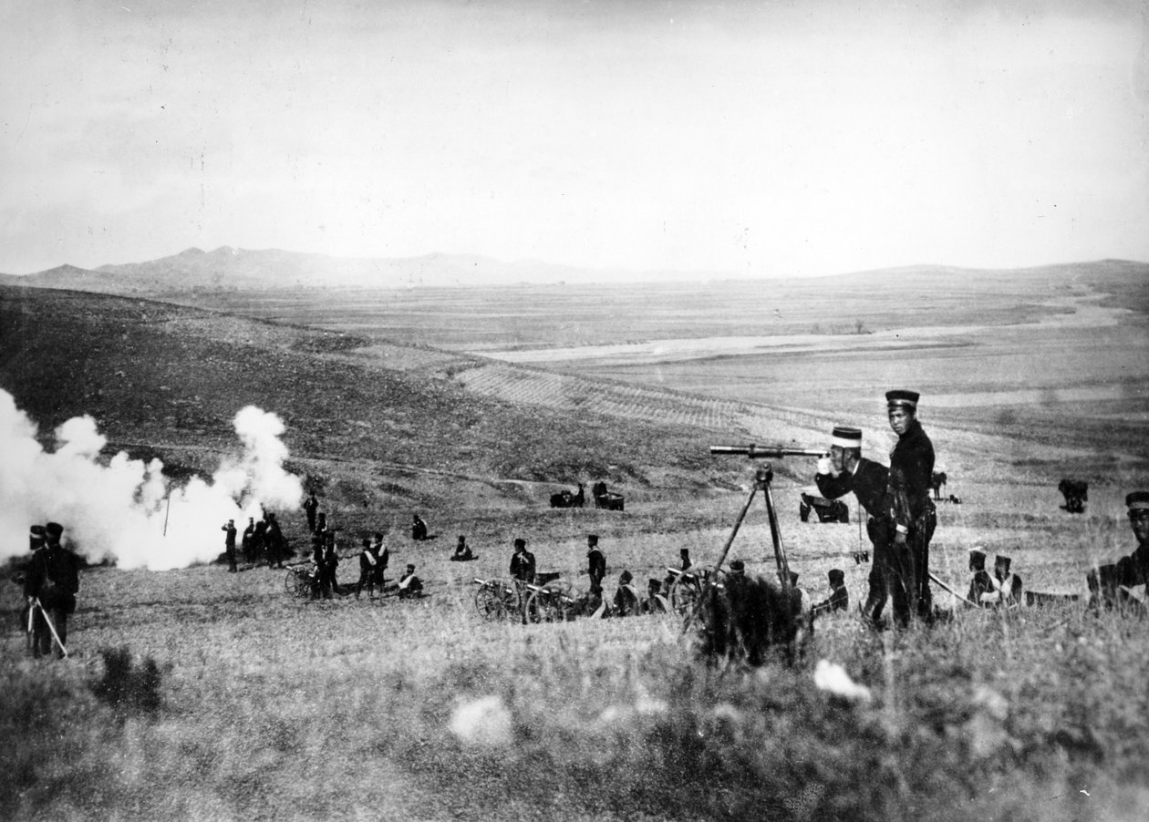 1894年のリュシュンコウの戦いにおける日本軍 作： 日本の写真家