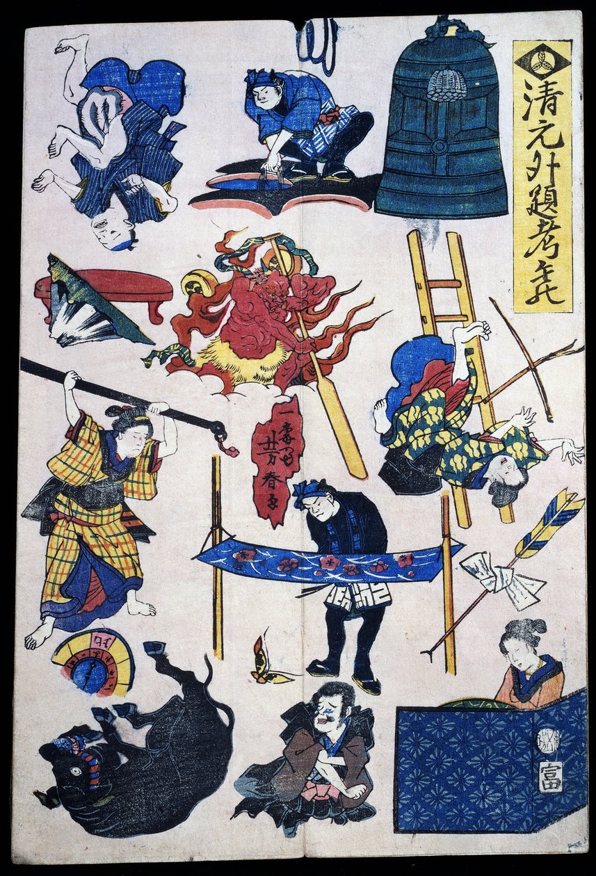 歌舞伎のシーンやオブジェ 作： 日本語学校