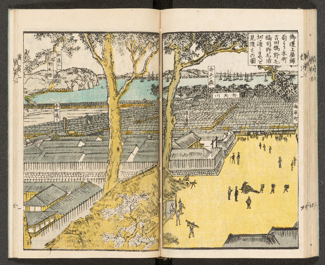 地図 198.b.21、f.19r、横浜の眺め 作： 日本語学校