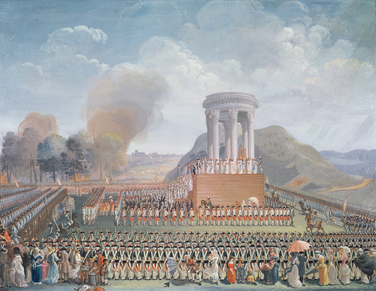 連邦の祭典、1790年7月14日 作： ジャン・アレクシス・コルヌ