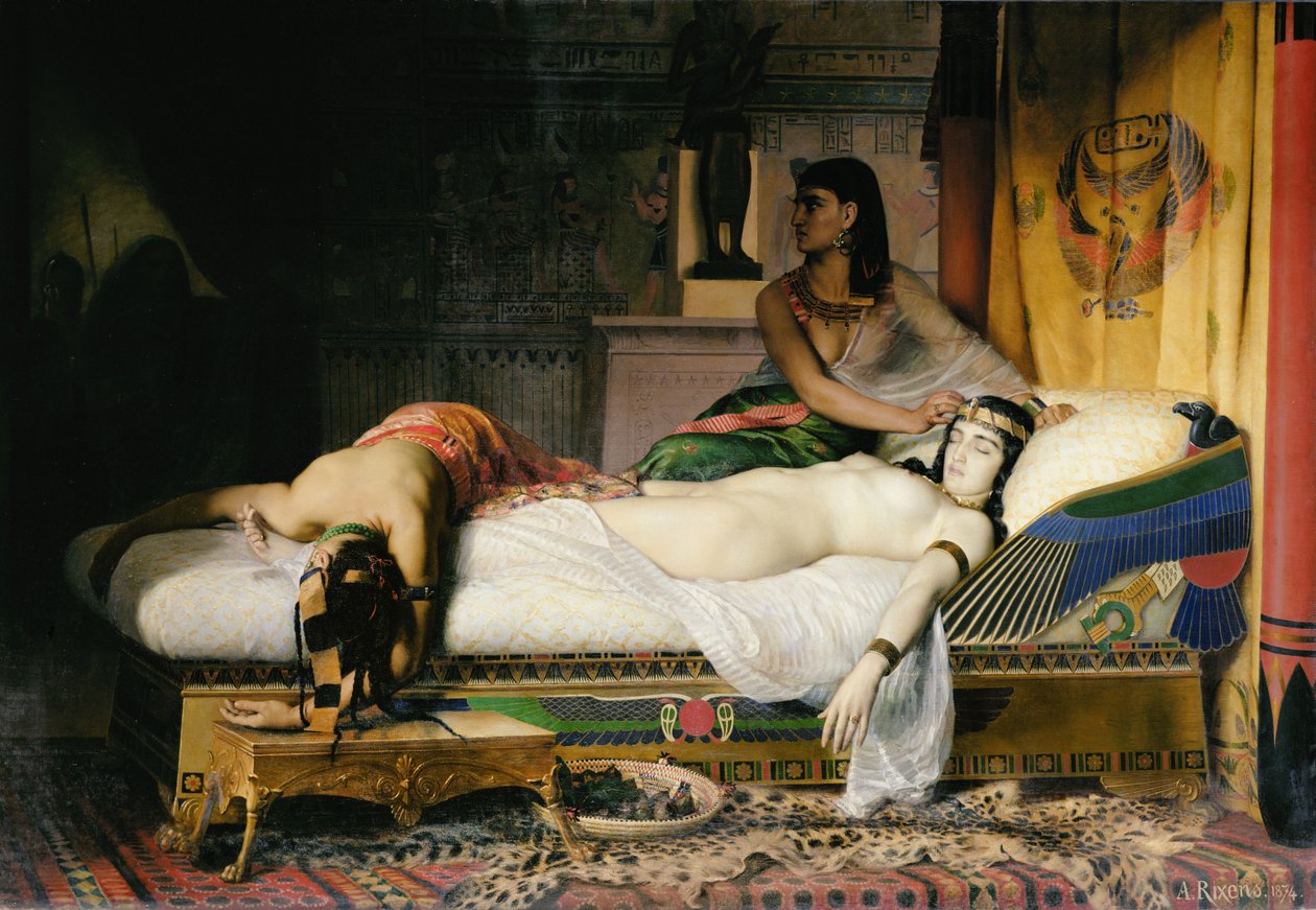 クレオパトラの死、1874 作： ジャン・アンドレ・リクセンス