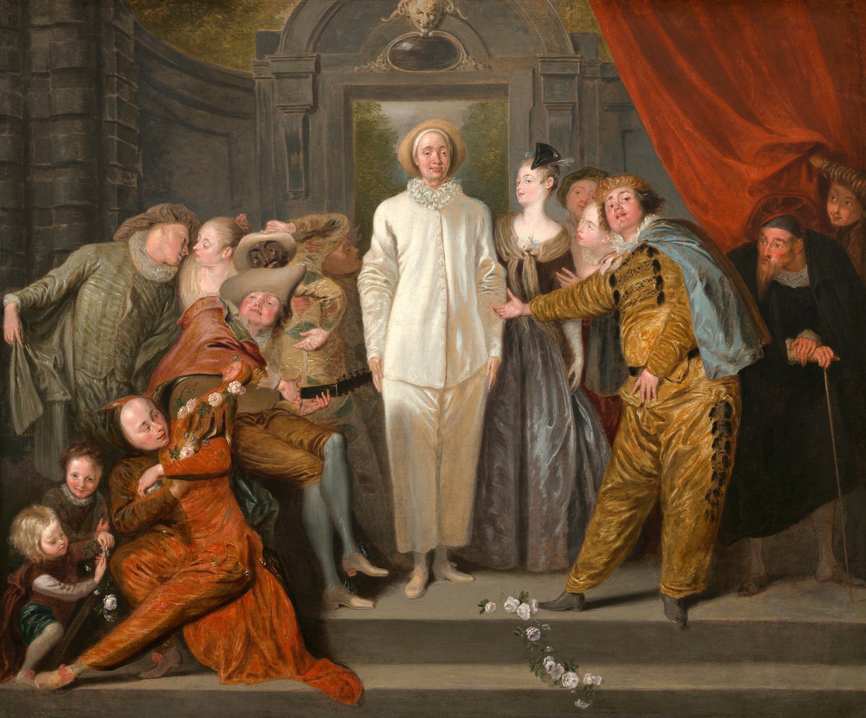 イタリアのコメディアン、1720年頃 作： ジャン・アントワーヌ・ヴァトー