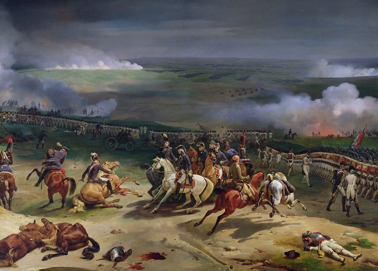 ヴァルミーの戦い、1792年9月20日、1835年（右側の詳細） 作： ジャン・バプティスト・モーザイッセ