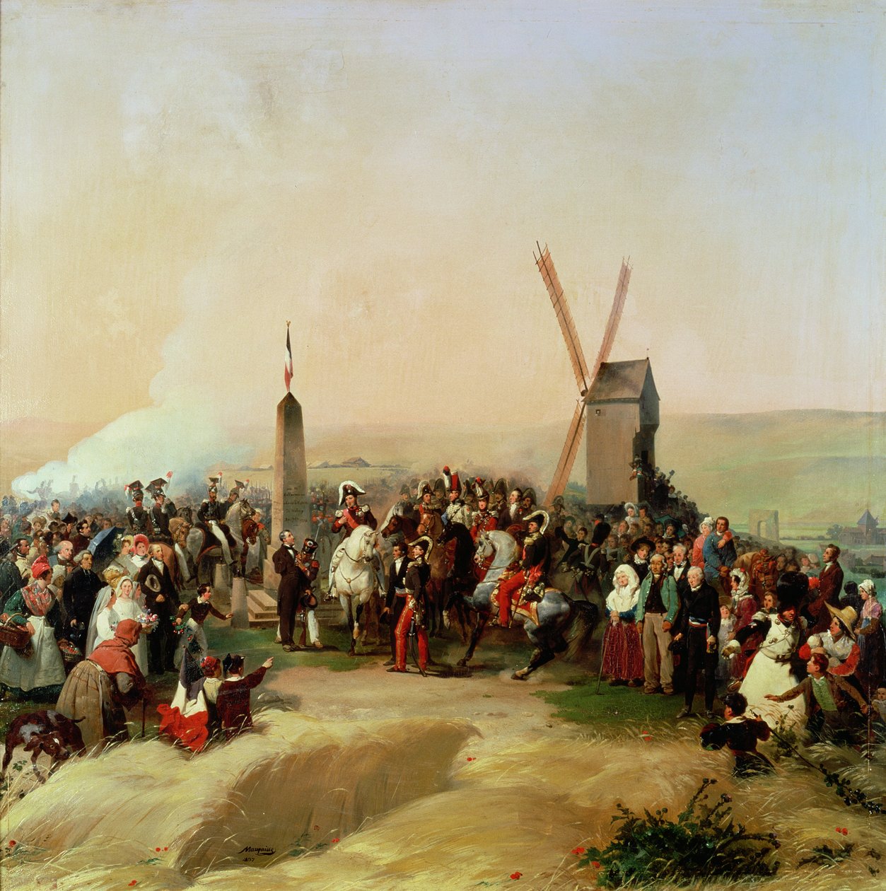 ルイ・フィリップ（1773-1850）1831年6月8日にバルミーの戦場を訪問 作： ジャン・バプティスト・モーザイッセ